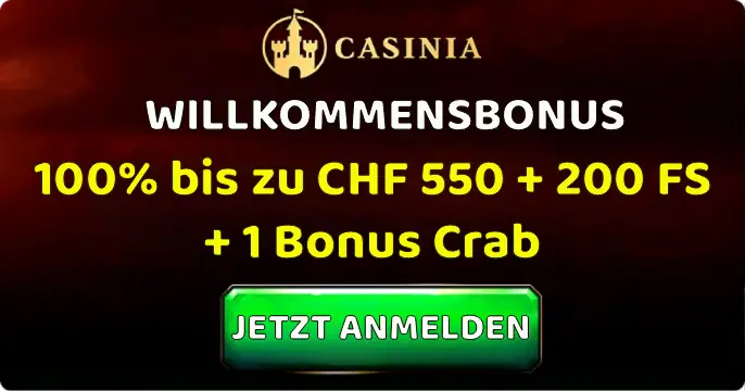 Screenshot der Casinia Casino Web-App Oberfläche auf einem Smartphone, zeigt Spieleauswahl und Menü